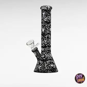 Bong en Verre Black Skull 26cm