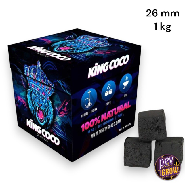 KINGCO premium Chacol for Shisha 6箱セット King Coco 26mm Hookah Charcoal 1kg | Natural Coconut