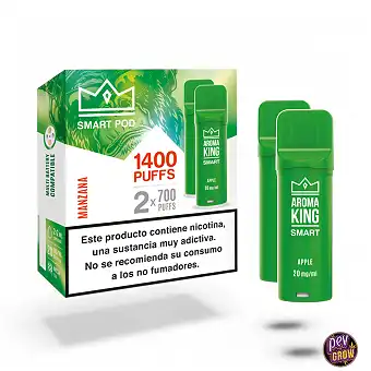 2 Puff Rechargeables Ak Smart Apple 20mg Aroma King