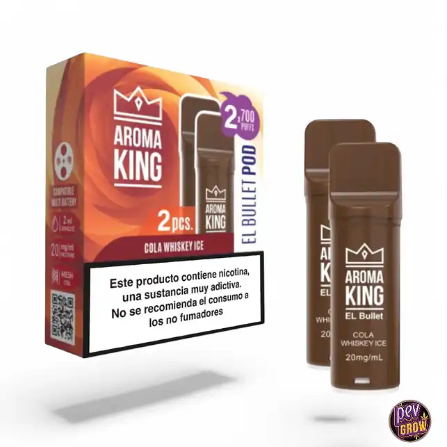 2 Refillable Pods Ak Smart Cola Whisky 20mg Aroma King