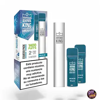 2 Puff Ricaricabili AK Smart Kiwi Gelé 20mg + Batteria Aroma King