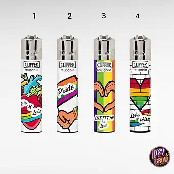 Briquet Clipper Rainbow Pride