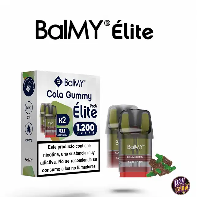 2 Sigaretta E usa e getta con nicotina Elite Cola Gummy 20mg Balmy