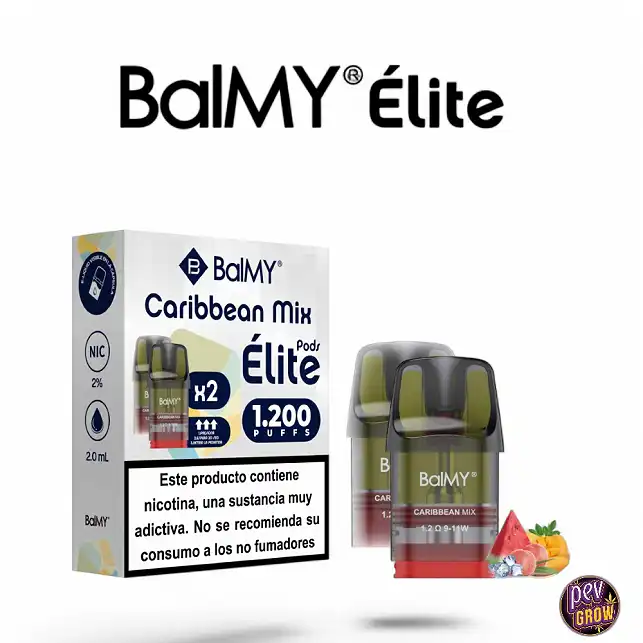 2 Capsulas recargables Pod Elite Caribbean Mix 20mg Balmy