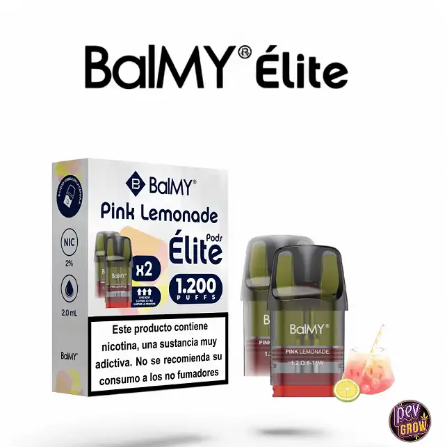 2 Puff Rechargeables Elite Pink Lemonade 20mg Balmy