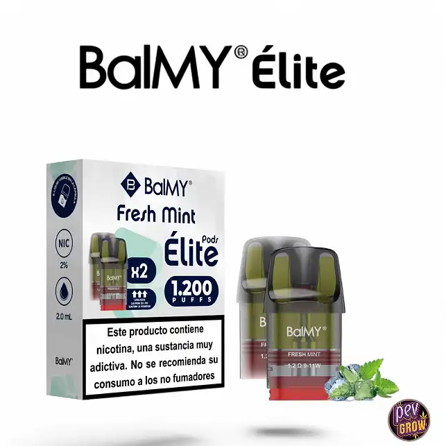 2 Capsulas recargables Pod Elite Fresh Mint 20mg Balmy