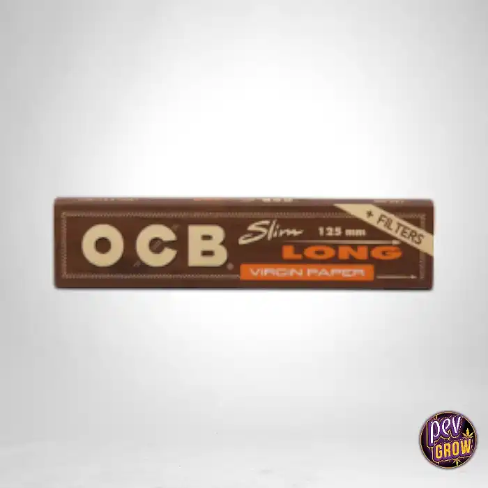 OCB Organic Hemp Slim + Tips, 32 King Size Slim Papers + 32 Slim Tips Per Booklet