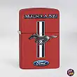 Zippo Feuerzeug Ford Mustang Rot Matt Logo