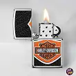 Accendino Zippo Harley Davidson Orange Black Log Accendino Zippo Harley Davidson Orange Black Log