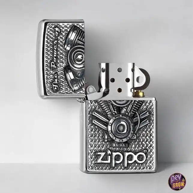 Encendedor Zippo V Motor Street Chrome