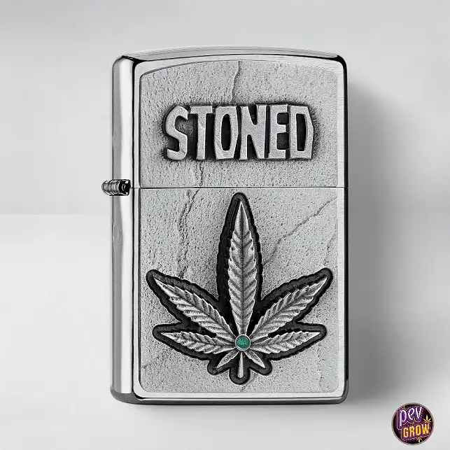 Briquet Zippo Emblème Stoned Weed