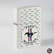 Briquet Zippo Ford Mustang White Matte Horse Bars Briquet Zippo Ford Mustang White Matte Horse Bars