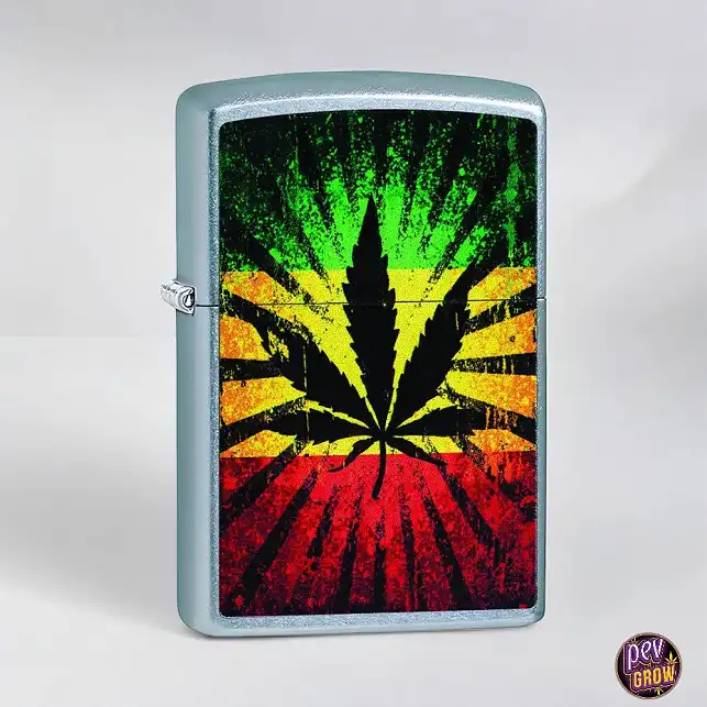 Zippo Lighter Rastafari Leaf Design