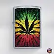 Zippo Lighter Rastafari Leaf Design Zippo Lighter Rastafari Leaf Design