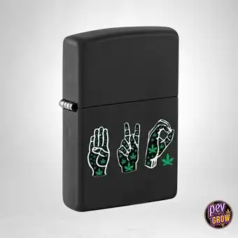 Zippo Lighter Cannabis Design