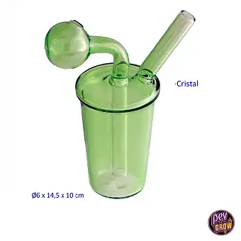 Grön Glas Mini Bong 15 cm –...