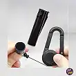 Black Silicone Case for Clipper Lighter with Retractable Carabiner Keychain