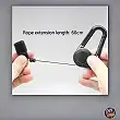 Black Silicone Case for Clipper Lighter with Retractable Carabiner Keychain