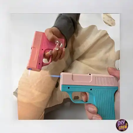 Windproof Lighter/Pistol Cigarette Case Pink
