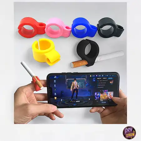 Anillo de silicona para fumador rojo