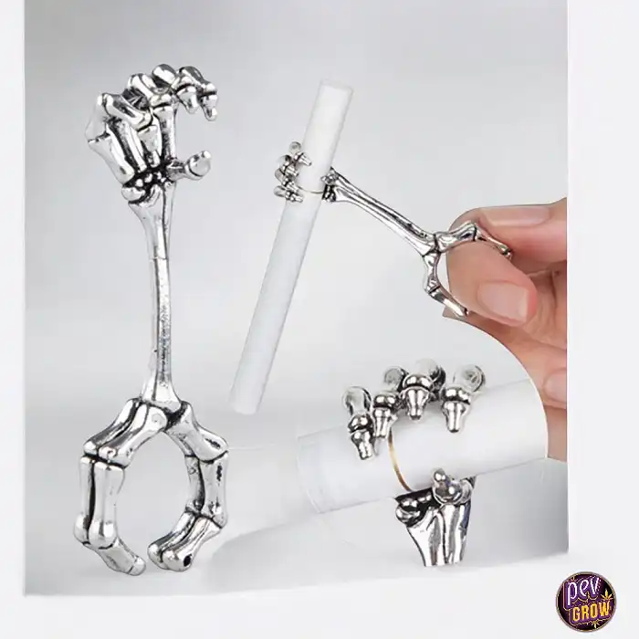 Anillo de metal para fumador plateado