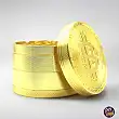 Grinder métallique doré Bitcoin 63mm 4 parties