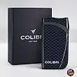 Windproof Turbo Jet Lighter «COLIBRI Falcon II» Angled Flame with Fuel Window Blue