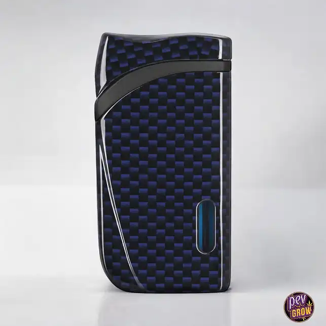 Windproof Turbo Jet Lighter «COLIBRI Falcon II» Angled Flame with Fuel Window Blue