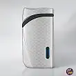 Windproof Turbo Jet Lighter «COLIBRI Falcon II» Angled Flame with Fuel Window Silver