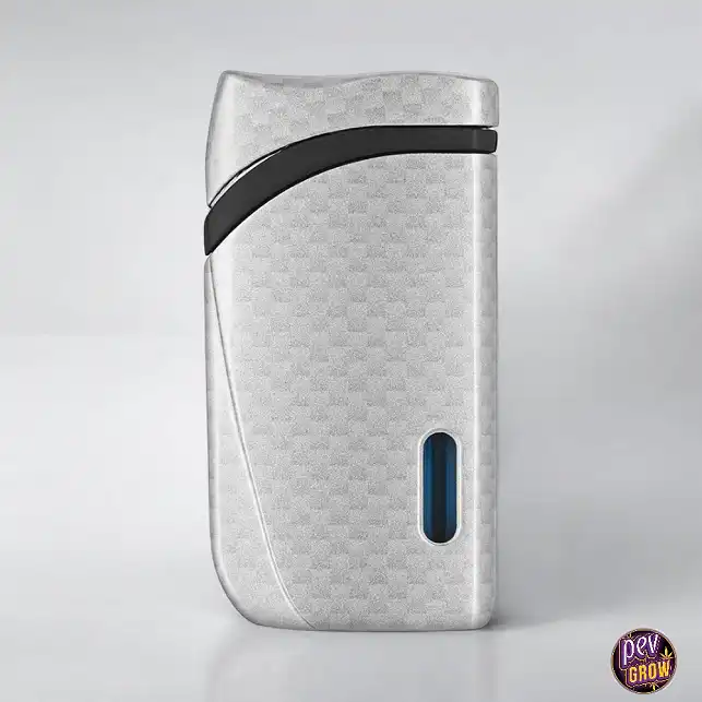 Windproof Turbo Jet Lighter «COLIBRI Falcon II» Angled Flame with Fuel Window Silver