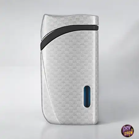 Windproof Turbo Jet Lighter «COLIBRI Falcon II» Angled Flame with Fuel Window Silver