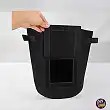 Black Aeration Fabric Pot with Handles 34x28cm