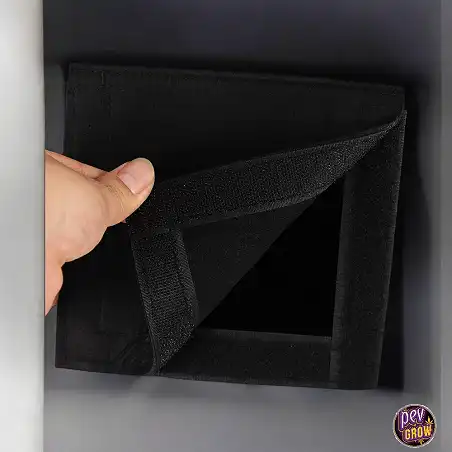 Stofftopf mit Belüftungsgriffen schwarz 34x28cm