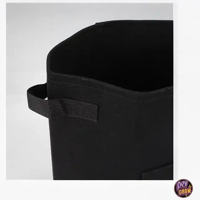 Stofftopf mit Belüftungsgriffen schwarz 34x28cm