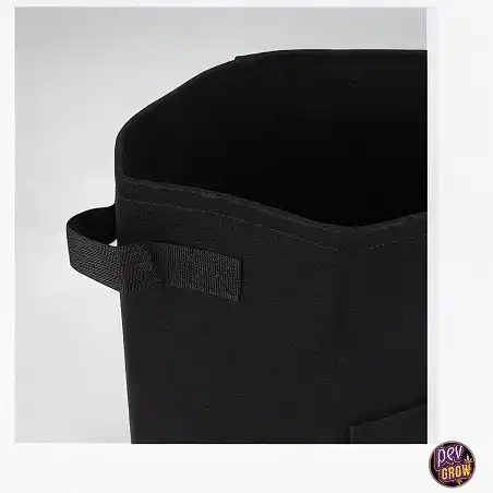 Black Aeration Fabric Pot with Handles 34x28cm