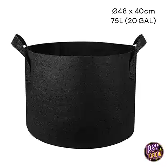 Black Fabric Pot with...