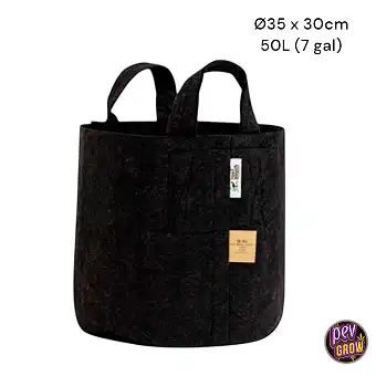 Black Fabric Pot with...