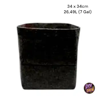 Black Square Fabric Pot...
