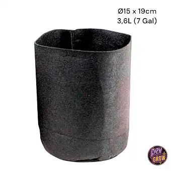 Pot noir en tissu sans anse...