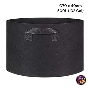 XXL Black Fabric Pot with...