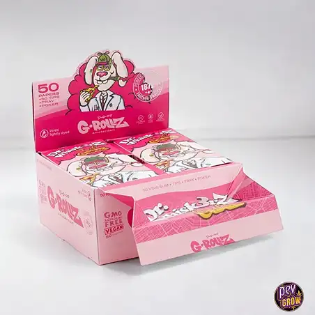 Papel de liar King Slim G-Rollz Dr. Whisk3rz Tips+Tray (50 hojas +50 filtros+bandeja)