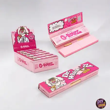 Cartine per fumare G-Rollz K.S. & Tips Dr. Whisk3rz Pink