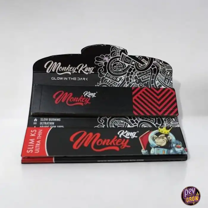 King Size Slim Rolling Paper KS Monkey King + Pink Tips