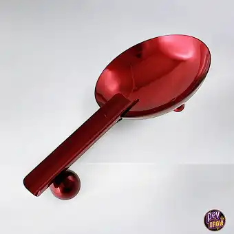 Cendrier Cigare Métal Chromé Rouge 17cm Design et Durable