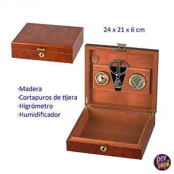 Cave à cigares en bois avec...
