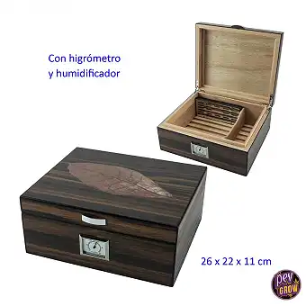 Humidor Leaf amb Higròmetre...