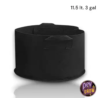 Black square fabric pot...