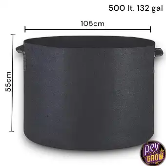 XXL Black Fabric Pot with...
