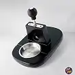 Wooden/metal tabletop ashtray/cigar cutter 20 x 14 x 16 cm