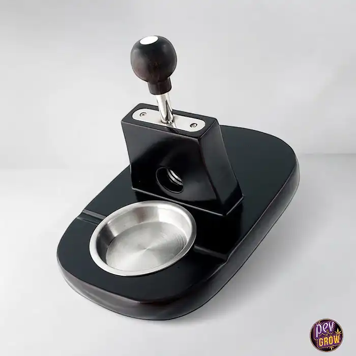 Cenicero/Cortapuro de Sobremesa Madera/Metal 20x14x16 cm